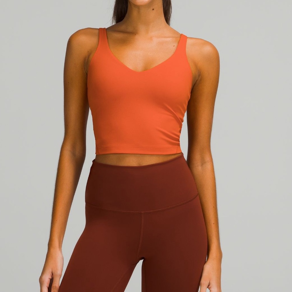 Orange LuluLemon Align cropped tank
